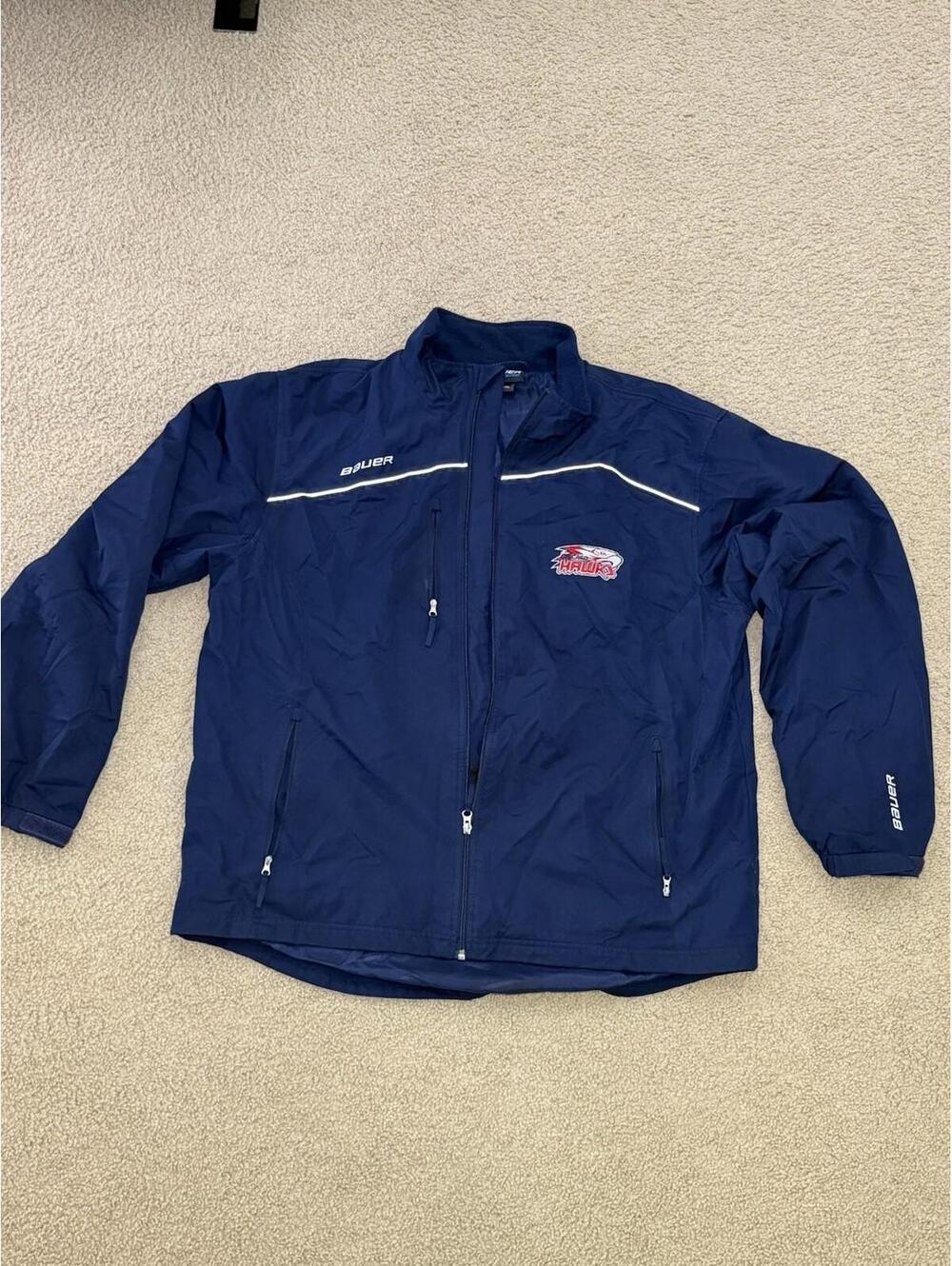 Chicago Hawks Bauer Team Jacket XXL Mark Hughes Attributed 2017-2019